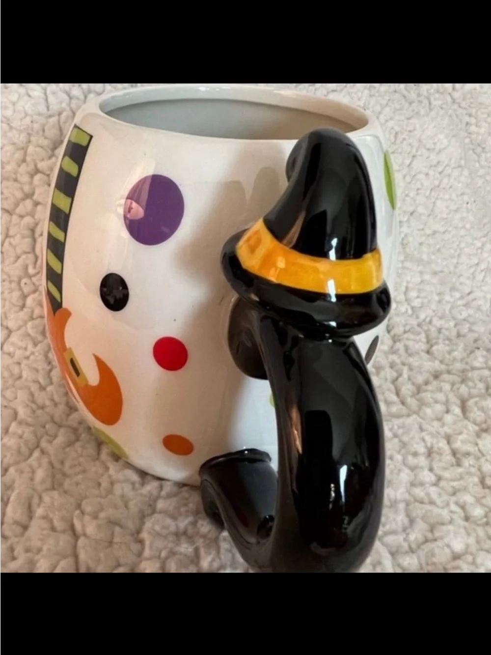 Whimsical Ceramic Witch Mug